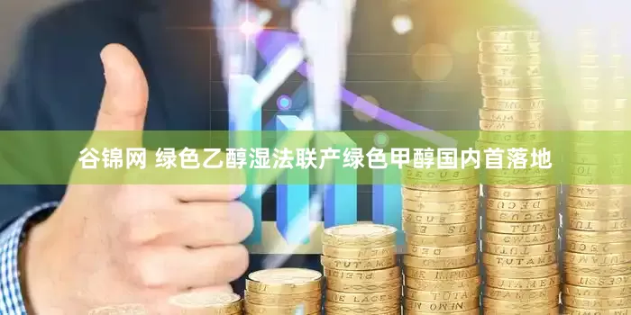 谷锦网 绿色乙醇湿法联产绿色甲醇国内首落地