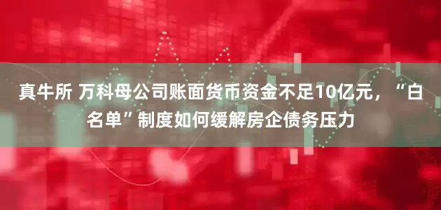 真牛所 万科母公司账面货币资金不足10亿元，“白名单”制度如何缓解房企债务压力