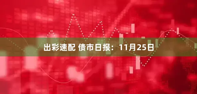 出彩速配 债市日报：11月25日