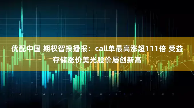 优配中国 期权智投播报：call单最高涨超111倍 受益存储涨价美光股价屡创新高